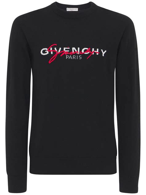 givenchy pull logo entarsia|Givenchy intarsia.